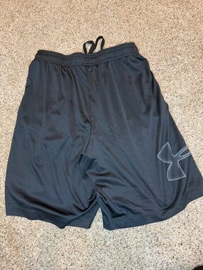 Under Armour Men's Black Athletic Training Shorts with Logo